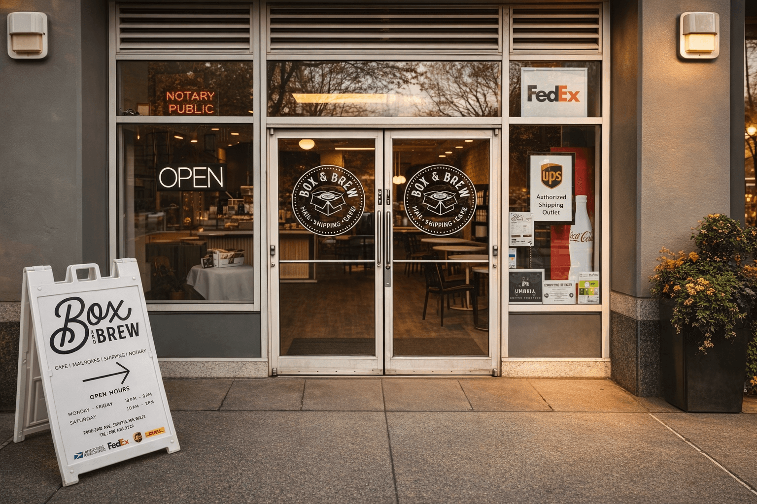 Box & Brew storefront